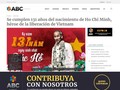 Ảnh chụp màn hình bài viết về Chủ tịch Hồ Chí Minh trên trang ABC Mundial