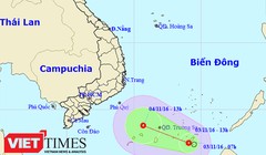 Áp thấp nhiệt đới xuất hiện trên Biển Đông