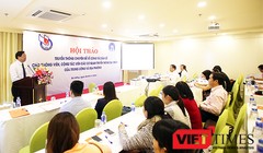 Nhà báo Mai Đức Lộc, Phó Chủ tịch Hội Nhà báo Việt Nam, Chủ tịch Hội nhà báo TP Đà Nẵng chia sẻ tại buổi tập huấn