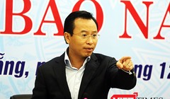 Bí thư Thành ủy Đà Nẵng Nguyễn Xuân Anh tại buổi họp báo