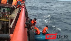 toàn bộ 9 ngư dân trên tàu cá BV 7804TS đã được đưa về bờ.