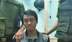 Đối tượng Phan Văn Hoàng tại cơ quan công an