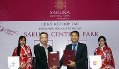 Sáng 05/05, Bách Đạt Corp đã ký thỏa thuận cho Nhất Nam Land phân phối độc quyền sản phẩm dự án Khu đô thị Sakura Central Park.