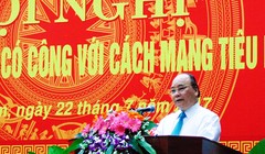 Thủ tướng Chính phủ Nguyễn Xuân Phúc phát biểu tại Hội nghị biểu dương người có công với cách mạng tiêu biểu năm 2017 nhân kỷ niệm 70 năm ngày Thương binh liệt sỹ do UBND tỉnh Quảng Nam vừa tổ chức.