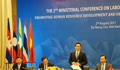 Phó Thủ tướng Vũ Đức Đam phát biểu khai mạc Hội nghị Bộ trưởng về Hợp tác lao động 5 nước Tiểu vùng sông Mê Kông lần 2