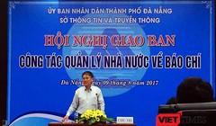Ông Nguyễn Quang Thanh, Giám đốc Sở TT-TT TP Đà Nẵng cảnh báo tình trạng hoạt động của các trang thông tin tổng hợp tại Hội nghị