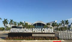 Sau 8 tháng thi công, Trung tâm Báo chí quốc tế tại Đà Nẵng phục vụ APEC 2017 đã hoàn thành và sẵn sàng đón nhà báo trong nước và quốc tế đến tác nghiệp. 
