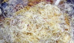 Phòng Cảnh sát môi trường, Công an TP Đà Nẵng vừa phát hiện 8 cơ sở sử dụng hóa chất không rõ nguồn gốc để tẩy trắng bắp chuối tại Chợ Đầu mối Hòa Cường (quân Hải Châu). (ảnh Xichlo)