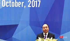 Thủ tướng Chính phủ Nguyễn Xuân Phúc phát biểu khai mạc Hội nghị Bộ trưởng Tài chính APEC 2017 diễn ra sáng 21/10