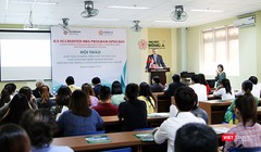 Đại diện Đại học Benedictine (Mỹ) tại buổi công bố chương trình hợp tác đào tạo chuyên ngành MBA