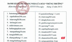Danh sách các trang web có hành vi lừa đảo, chiếm đoạt tài sản của công dân được Sở TT-TT-TP Đà Nẵng công bố công khai.
