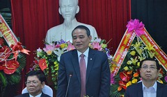 Ông Trương Quang Nghĩa, bí thư Thành ủy Đà Nẵng, trong buổi gặp mặt các sĩ quan quân đội - Ảnh: P.N.