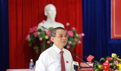  Bí thư Trương Quang Nghĩa tại buổi tiếp xúc cử tri quận Ngũ Hành Sơn diễn ra sáng 27/4