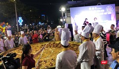 Chiếc bánh xèo được xác lập phá kỷ lục Việt Nam khi có đường kính lên đến 3,68m