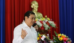 Ông Huỳnh Đức Thơ, Chủ tịch UBND TP Đà Nẵng tại Hội nghị tiếp xúc cử tri chuẩn bị cho Kỳ họp thứ 7, HĐND TP.Đà Nẵng khóa IX được tổ chức sáng ngày 1/6