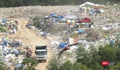 Bãi rác thải sinh hoạt tại xã Đại Hiệp đang bắt đầu đóng cửa