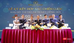 Lễ ký kết hợp tác chiến lược giữa các bên trong sự kiện Công bố Khu đô thị Dream Homes - Quảng Bình