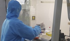 Xét nghiệm bệnh phẩm tại CDC Quảng Nam (ảnh DL)