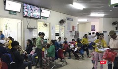 Một góc khu khám bệnh Bệnh viện Phụ sản - Nhi Đà Nẵng