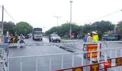 Chốt kiểm soát phòng dịch COVID-19 trên tuyến giao thông nối Quảng Nam và Đà Nẵng