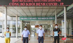 Các bệnh nhân mắc COVID-19 thứ 716 và 719 ở Quảng Nam tại buổi xuất viện