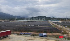  Một góc Dự án Trạm biến áp 500kV và đường dây 220/500kV kết hợp Nhà máy điện mặt trời Trung Nam Thuận Nam 450 MW tại tỉnh Ninh Thuận.