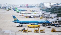 Nhiều chuyến bay của các hãng hàng không bị hủy.