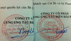  Công ty CP Cung ứng Tàu biển đã từng có 2 con dấu giả