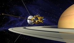 Tàu vũ trụ Cassini nghiên cứu sao Thổ. Ảnh: NASA.