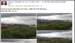 Hình ảnh máy bay rơi được đăng lên mạng xã hội.