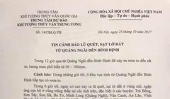 Cảnh báo lũ quét tại Quảng Ngãi, Bình Định.