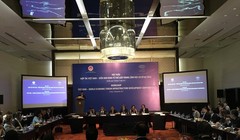 Hội thảo hợp tác Việt Nam - Diễn đàn kinh tế thế giới trong lĩnh vực hạ tầng giao thông - Ảnh: Q.V