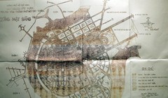 Bản đồ được cho là quy hoạch 1/5.000 khu đô thị mới Thủ Thiêm được Thủ tướng phê duyệt năm 1996.