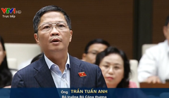 Bộ trưởng Bộ Công thương Trần Tuấn Anh trả lời ĐBQH về vấn đề tại dự án nhà máy Gang thép Thái Nguyên.