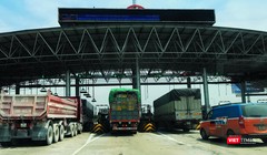 Trạm BOT Pháp Vân - Cầu Giẽ sáng 10/6. Ảnh: Thanh Hiếu