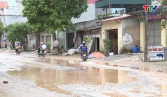 Trước đó, Truyền hình Thanh Hóa đã phản ánh tình trạng xuống cấp tỉnh lộ 514 đoạn Cầu Thiều đi thị trấn Giắt huyện Triệu Sơn/ Ảnh: truyenhinhthanhhoa.vn