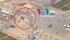 Cận cảnh vụ “xe điên” tại ngã tư Đại Cồ Việt
