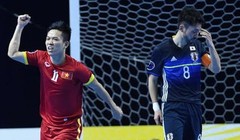 Niềm vui chiến thắng của các tuyển thủ futsal nam Việt Nam