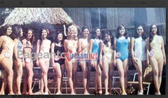 Trần Lệ Hân (ngoài cùng bên phải, số 16) tại cuộc thi Hoa hậu châu Á - Thái Bình Dương năm 1974).