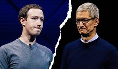 Mark Zuckerberg và Tim Cook thường xuyên không cùng quan điểm. Ảnh: Slate.