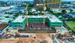 Tiến độ xây dựng Dự án Thuận An 1 ngày 21/4/2025. Ảnh: Phát Đạt.
