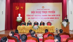 Quang cảnh buổi Hội nghị tổng kết ngành thanh tra năm 2018 và triển khai kế hoạch năm 2019 (Nguồn: VPCP)