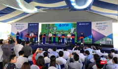 Toàn cảnh buổi lễ khai trương dự án Nhà máy nước sạch Nhị Thành (Ảnh: VT)