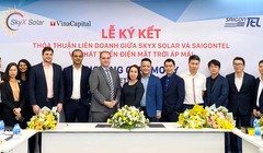 Buổi lễ ký kết giữa SkyX Solar và SAIGONTEL