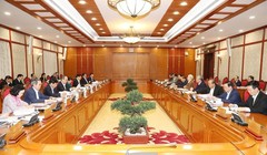 Toàn cảnh một buổi họp của Bộ Chính trị (Ảnh: TTXVN) 