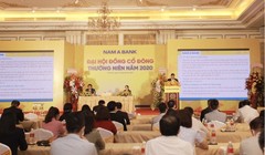 Phiên họp ĐHĐCĐ thường niên năm 2020 của Nam A Bank được tổ chức hôm nay (27/6) - Nguồn: Nam A Bank