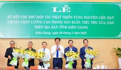 Đại diện LTG, Sở Nông nghiệp và Phát triển Nông thôn Kiên Giang và MB Bank tại buổi lễ ký kết hợp tác