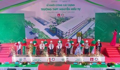Lễ khởi công xây dựng trường THPT Nguyễn Hiếu Tự tại tỉnh Vĩnh Long