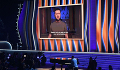 Tổng thống Ukraine phát biểu tại Grammys 2022