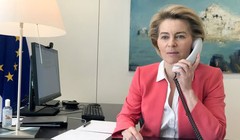 Bà ven de Layen, Chủ tịch Ủy ban châu Âu xin lỗi Italy vì đã không hành động giúp Italy khi mới bùng phát dịch bệnh và hứa cung cấp viện trợ (Ảnh: Guancha).